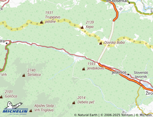 Mappa MICHELIN Mojstrana - ViaMichelin