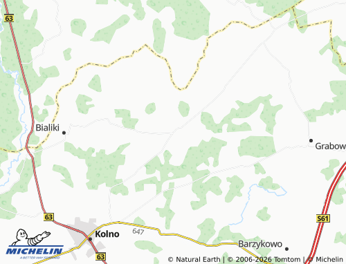 MICHELIN Lachowo map - ViaMichelin