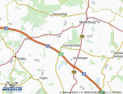 Mappa MICHELIN Kümmernitztal - ViaMichelin