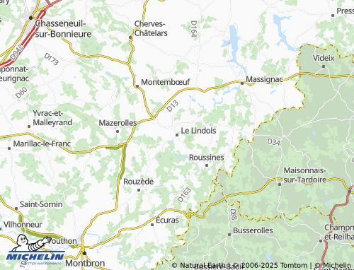 MICHELIN Le Lindois map - ViaMichelin