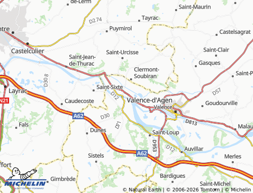 Carte MICHELIN Lamagistère - ViaMichelin