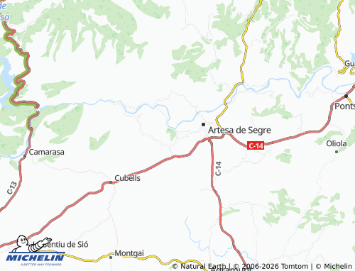 Mappa MICHELIN Montsonís - ViaMichelin