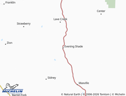 Mappa MICHELIN Evening Shade - ViaMichelin