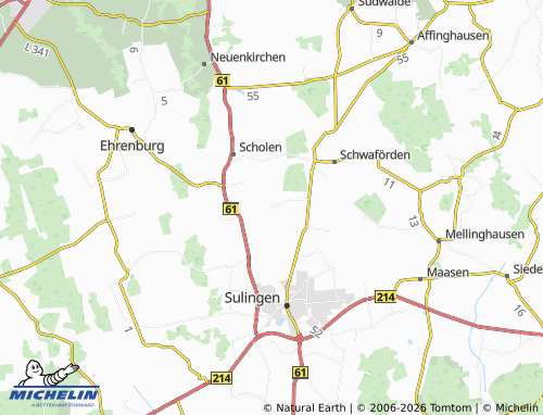 MICHELIN Nechtelsen map - ViaMichelin
