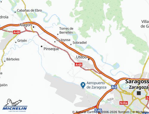 MICHELIN Casetas map - ViaMichelin