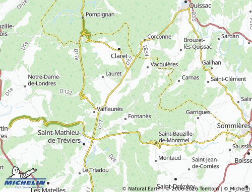 MICHELIN Les Cours map - ViaMichelin