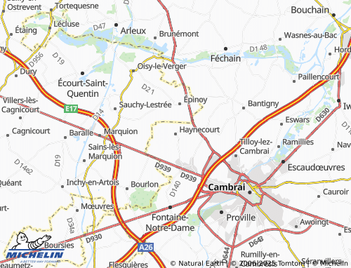 Carte MICHELIN Haynecourt - ViaMichelin