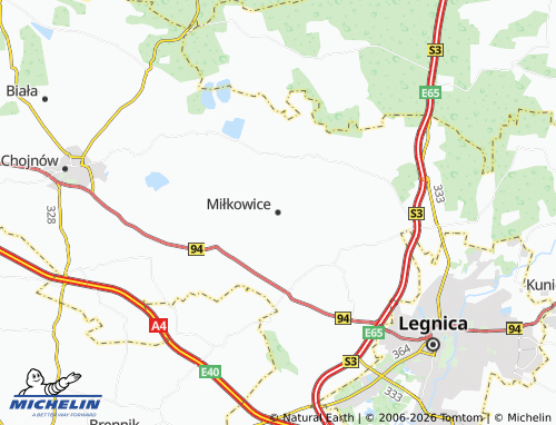 MICHELIN Miłkowice map - ViaMichelin