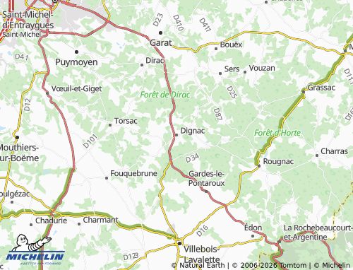 Mapa MICHELIN Dignac - ViaMichelin