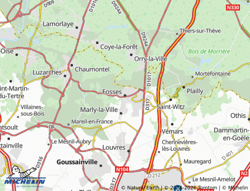 MICHELIN Fosses map - ViaMichelin