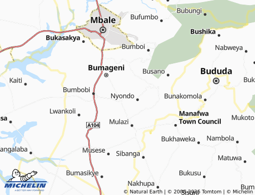MICHELIN Nabumali map - ViaMichelin