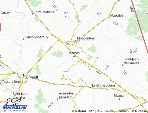 MICHELIN Marnes map - ViaMichelin