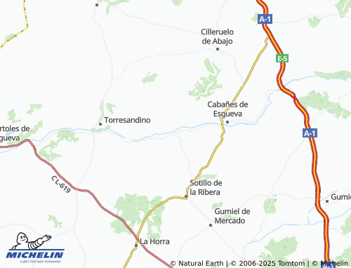 MICHELIN Pinillos de Esgueva map - ViaMichelin