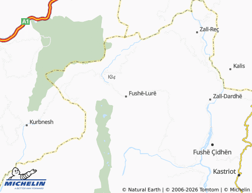 Mappa MICHELIN Fushë-Lurë - ViaMichelin
