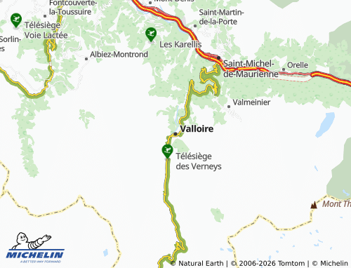 MICHELIN Valloire map - ViaMichelin