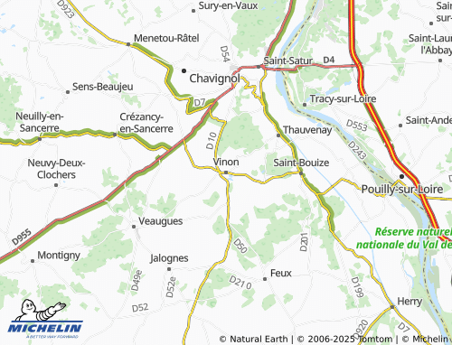 MICHELIN-Landkarte Vinon - ViaMichelin