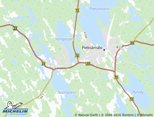 Carte MICHELIN Vangasjärvi - ViaMichelin