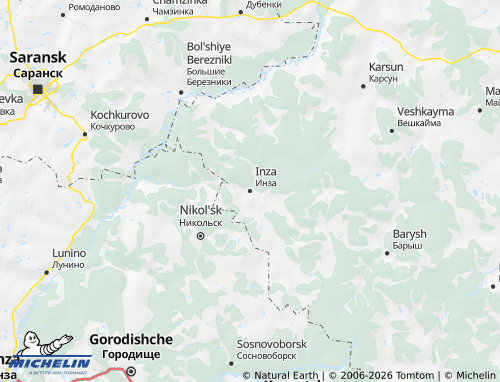 MICHELIN-Landkarte Insenski Rajon - ViaMichelin