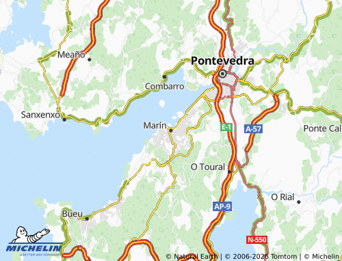 Carte MICHELIN Marín (Santa María do Porto) - ViaMichelin