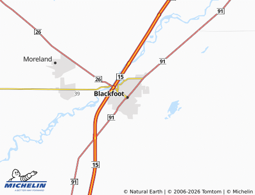 Carte MICHELIN Blackfoot - ViaMichelin