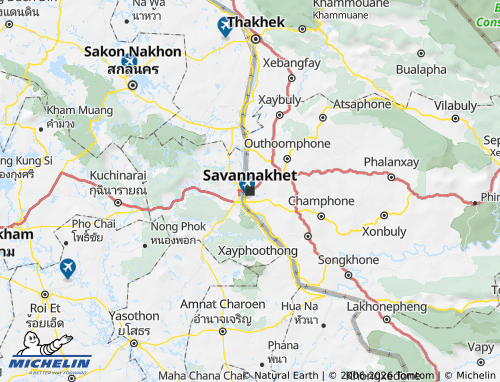 MICHELIN Savannakhet map - ViaMichelin