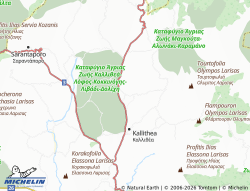 MICHELIN Lofos map - ViaMichelin