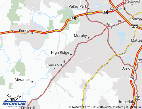 Mapa MICHELIN High Ridge - ViaMichelin