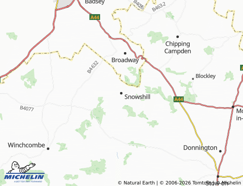 MICHELIN Snowshill map - ViaMichelin