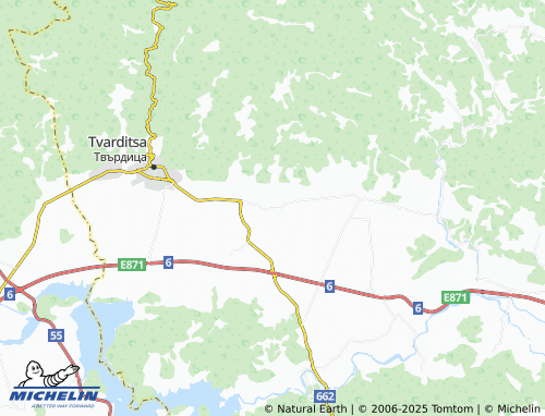 MICHELIN Sborishte map - ViaMichelin