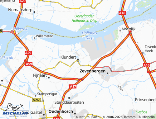 Kaart MICHELIN Klundert - ViaMichelin