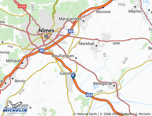 Mappa MICHELIN Bouillargues - ViaMichelin