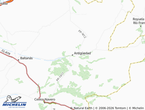 MICHELIN Antigüedad map - ViaMichelin