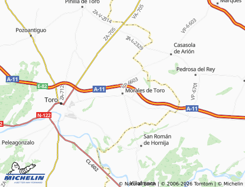 Mappa MICHELIN Morales de Toro - ViaMichelin