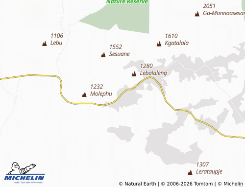MICHELIN-Landkarte Ga-Kobe - ViaMichelin