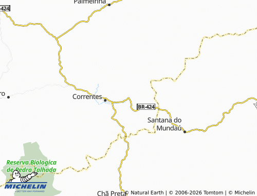 MICHELIN Pau Amarelo map - ViaMichelin