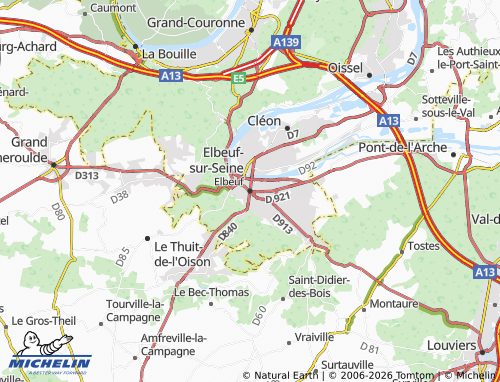 Mapa MICHELIN Elbeuf - ViaMichelin