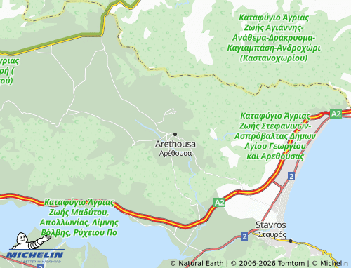 Mapa MICHELIN Arethousa - ViaMichelin