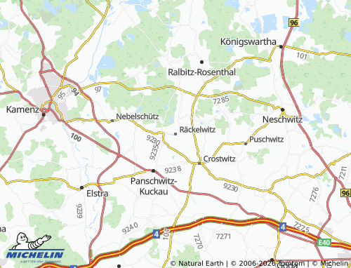 MICHELIN Räckelwitz map - ViaMichelin