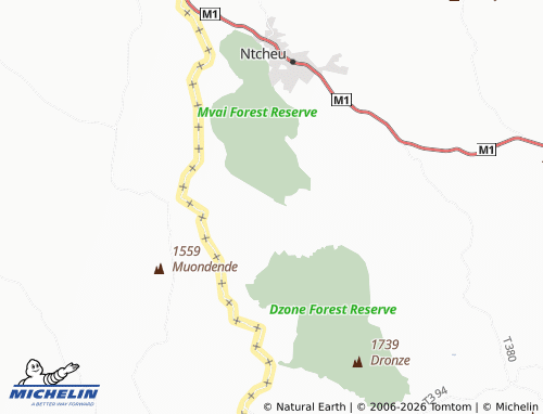 MICHELIN Chitetete map - ViaMichelin