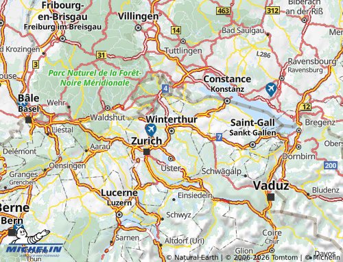 Kaart MICHELIN Winterthur - ViaMichelin