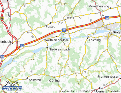 MICHELIN-Landkarte Hüttenkofen - ViaMichelin