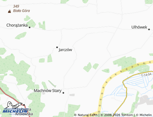 MICHELIN Chodywańce map - ViaMichelin