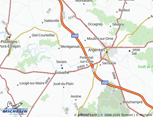 MICHELIN Goulet map - ViaMichelin