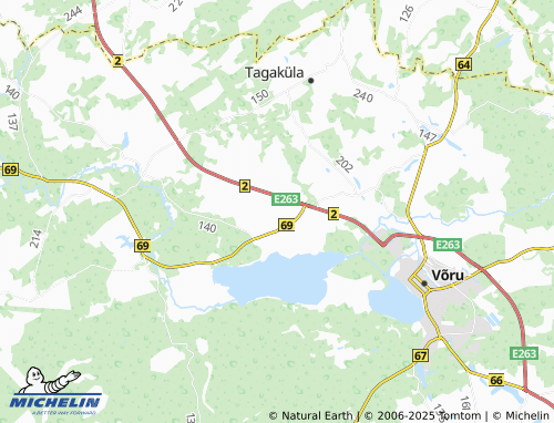 MICHELIN Vagula map - ViaMichelin