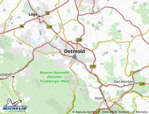MICHELIN-Landkarte Detmold - ViaMichelin