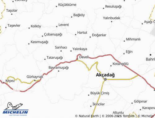 Mappa MICHELIN Develi - ViaMichelin