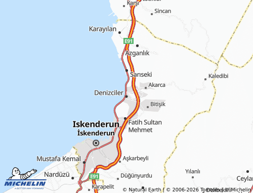 Mapa MICHELIN Denizciler - ViaMichelin
