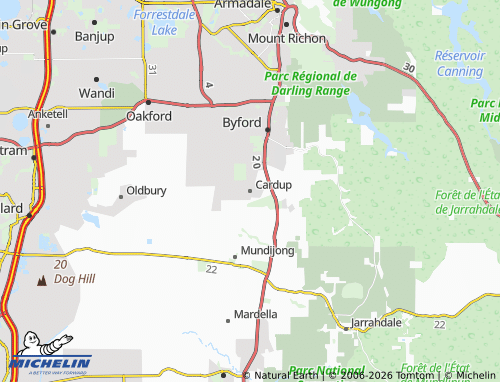 Mapa MICHELIN Cardup - ViaMichelin