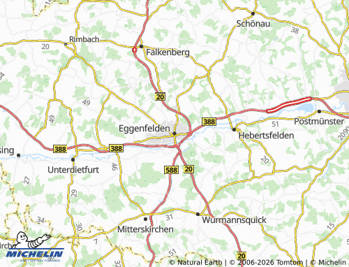 MICHELIN Eggenfelden map - ViaMichelin