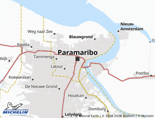 MICHELIN-Landkarte Paramaribo - ViaMichelin